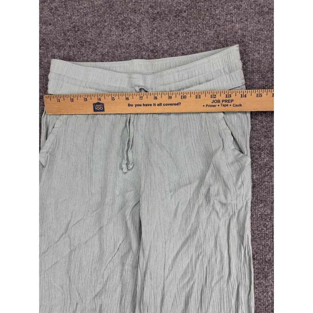 PrAna Dress Pants Womens XS Green Modal Crepe Wide Leg Elastic Waist Casual - Picture 3 of 8